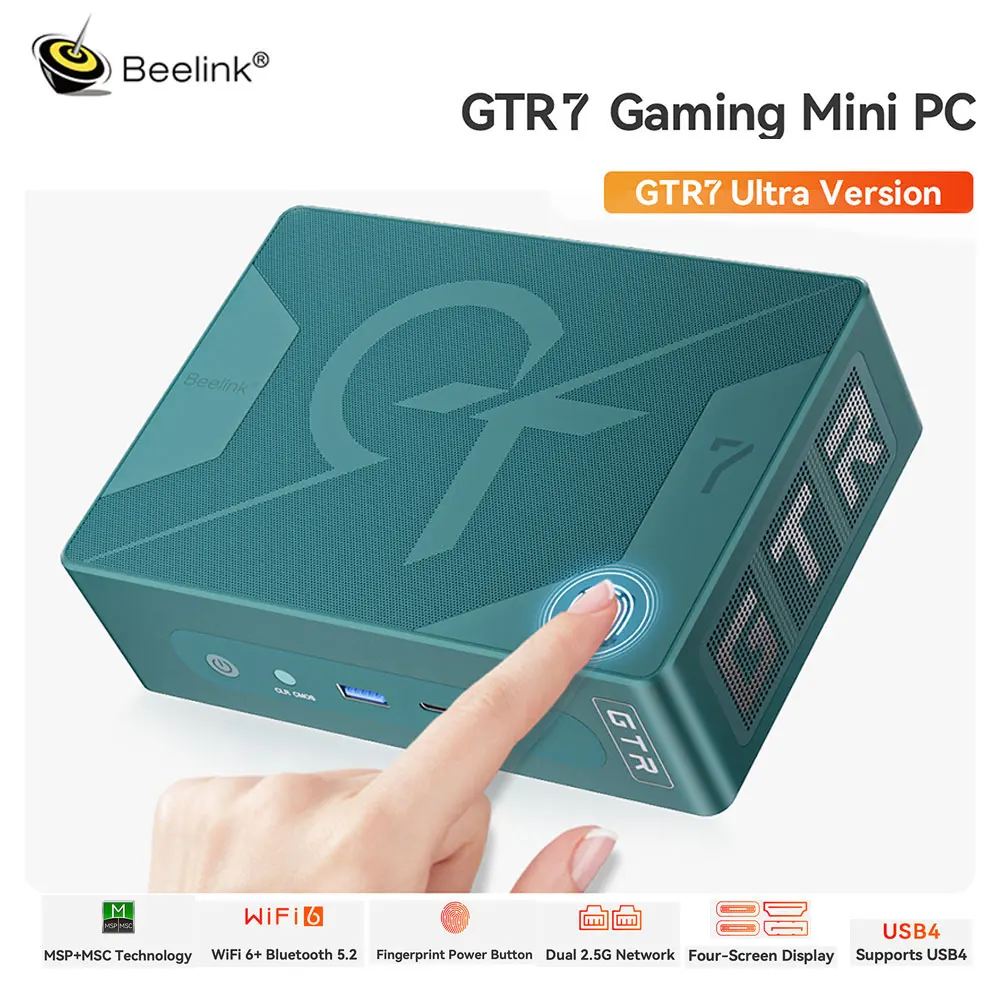 

Beelink GTR7 mini pc AMD Ryzen7 7840HS gaming office gamer DDR5 RAm 32G SSD 1TB 8K dp display diy laptop computer free shipping