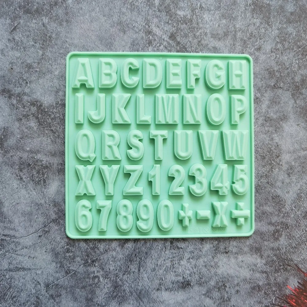 Epoxy Resin Letter Mold Alphanumeric Silicone Chocolate Mold DIY Pendant  Handicraft Cake Decoration Candy Kitchen Baking