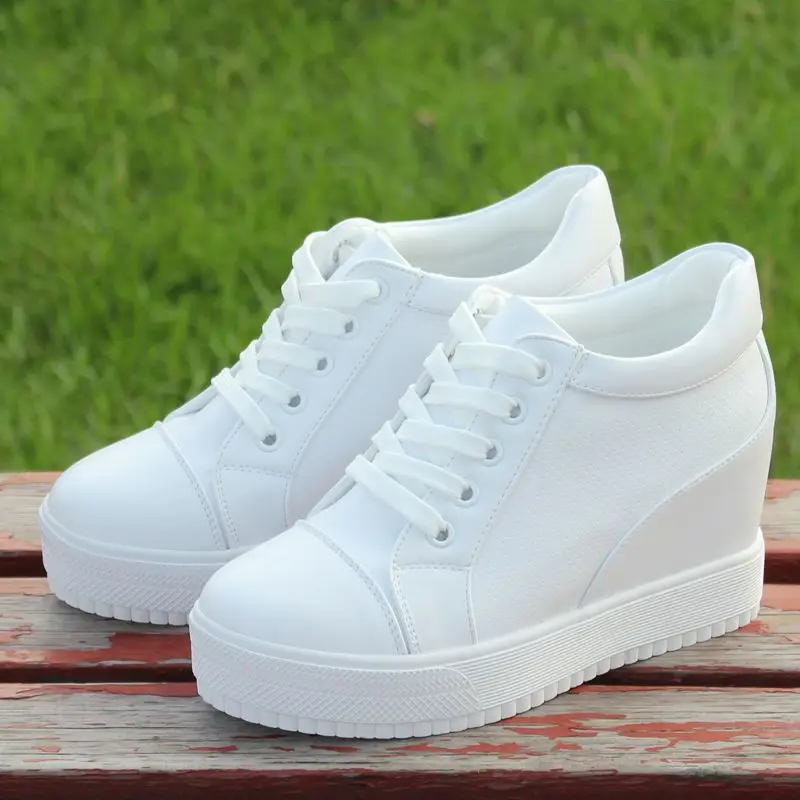 2022 Hot White Hidden Wedge Heels sneakers Casual Shoes Woman high Platform Shoes Women's High heels wedges Shoes For Women 