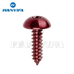 Wanyifa Premium Titanium Alloy Self - Tapping Bolt with Customization Options - M5x17mm (Wine Red)