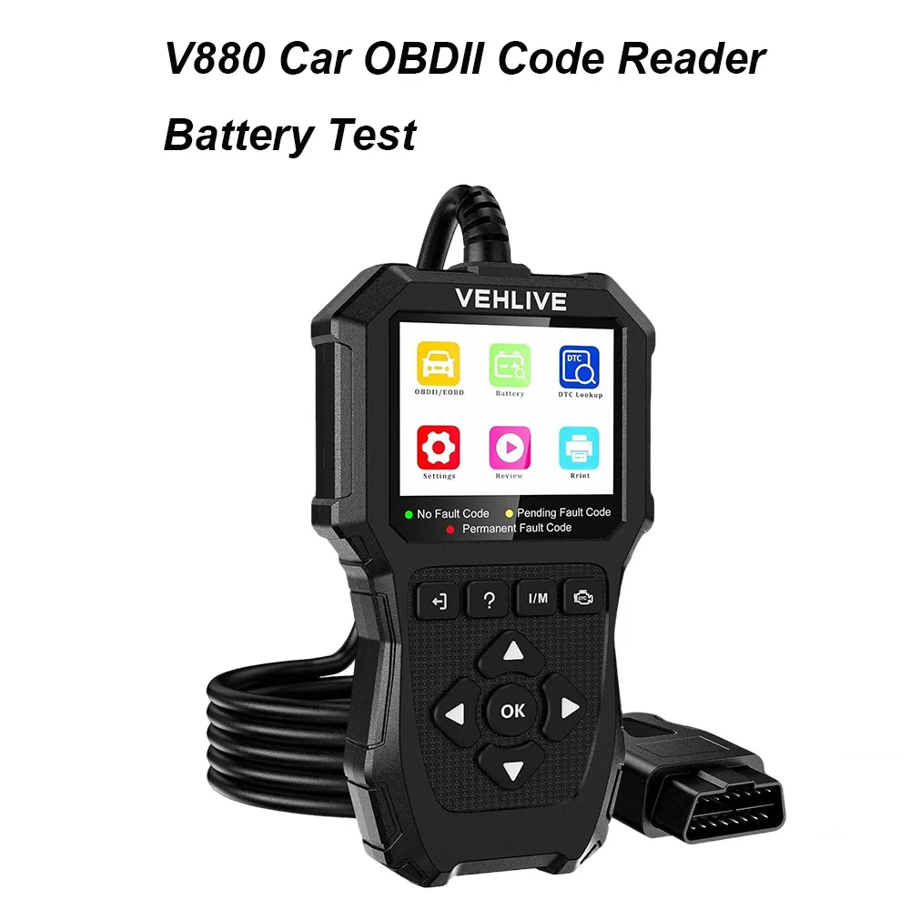 VEHLIVE OBD2 Scanner Automotive Diagnostic Tool Car OBDII Code Reader Fault Code Read Scan DIY Code Reader Creader