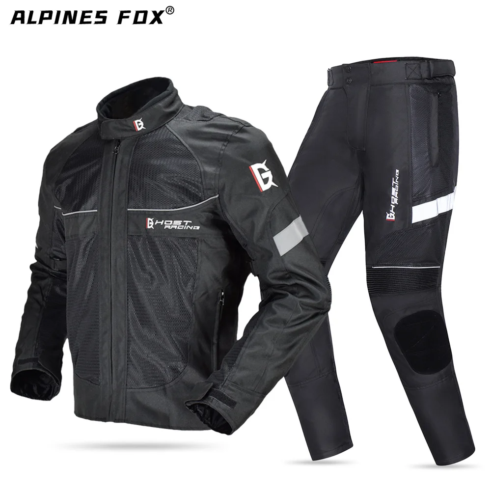 Motorcycle Jacket Pants Summer Men Mesh Breathable Waterproof Gear Reflective Biker Protection