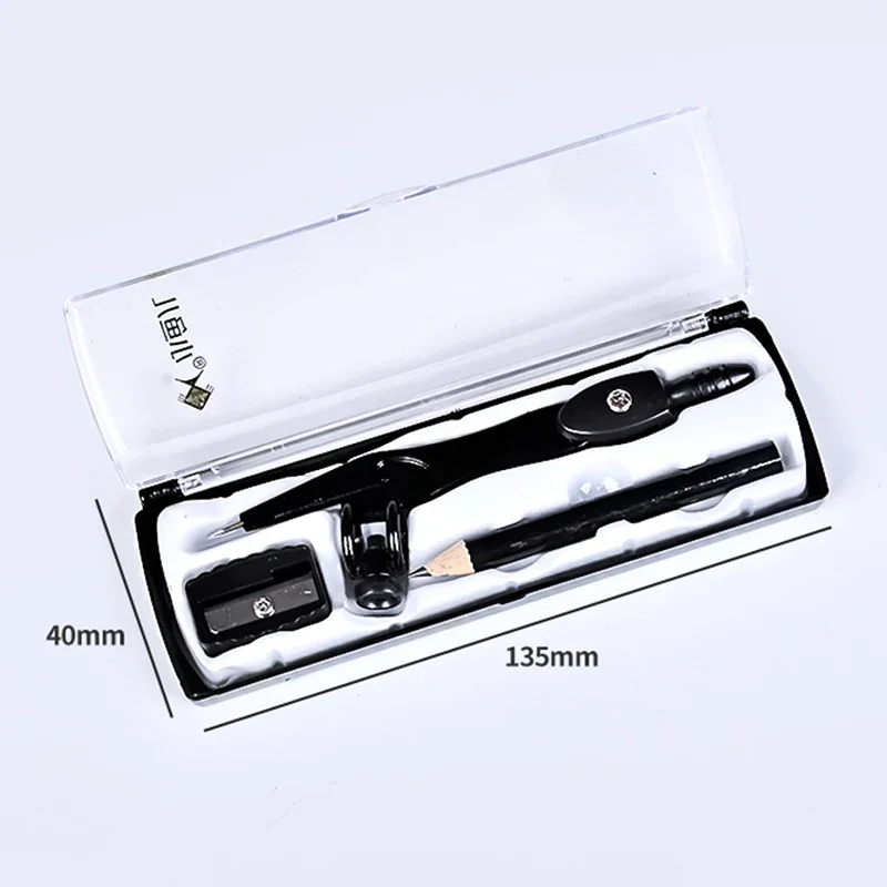 Drawing Compass 3Pcs Set Art Design Metal Compass Geometric Drawing Tool with Pencil Sharpener Math Set Student Drafting Draw Circle Stationery