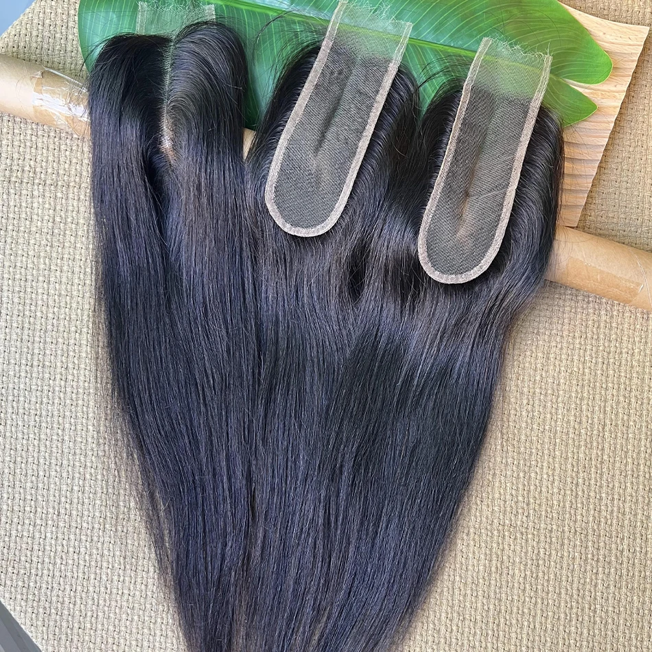 Human Hair Extensions Human Hair Closure Human Hair Lace Product Yiwigs Brazilian 2x6 HD Lace Closure Human Hair Middle Part 10-20 Inch Bone Straight Transparent Closures