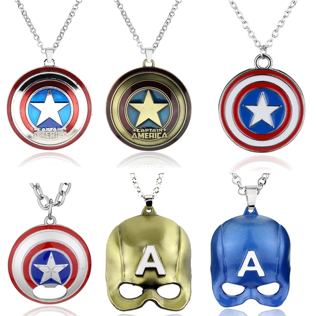 Amazon.com: Wearable Treasures Captain Necklace, Superhero Jewelry, Shield  Pendant, Comic Book Earrings: Clothing, Shoes & Jewelry