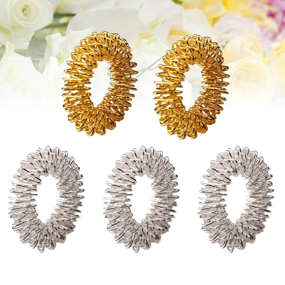 

5pcs Spiky Sensory Finger Rings Acupressure Ring Finger Roller Silent Fidget for Finger