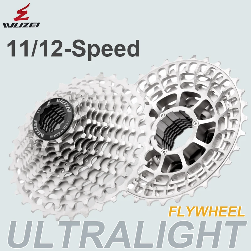 Wuzei Sl Cnc Bici Da Strada 12/11S Ruota Libera Ultraleggera 11-28/32/34/36T Bicicletta Cassetta Volano 12 Velocità K7 Ghiaia 11V Pignone
