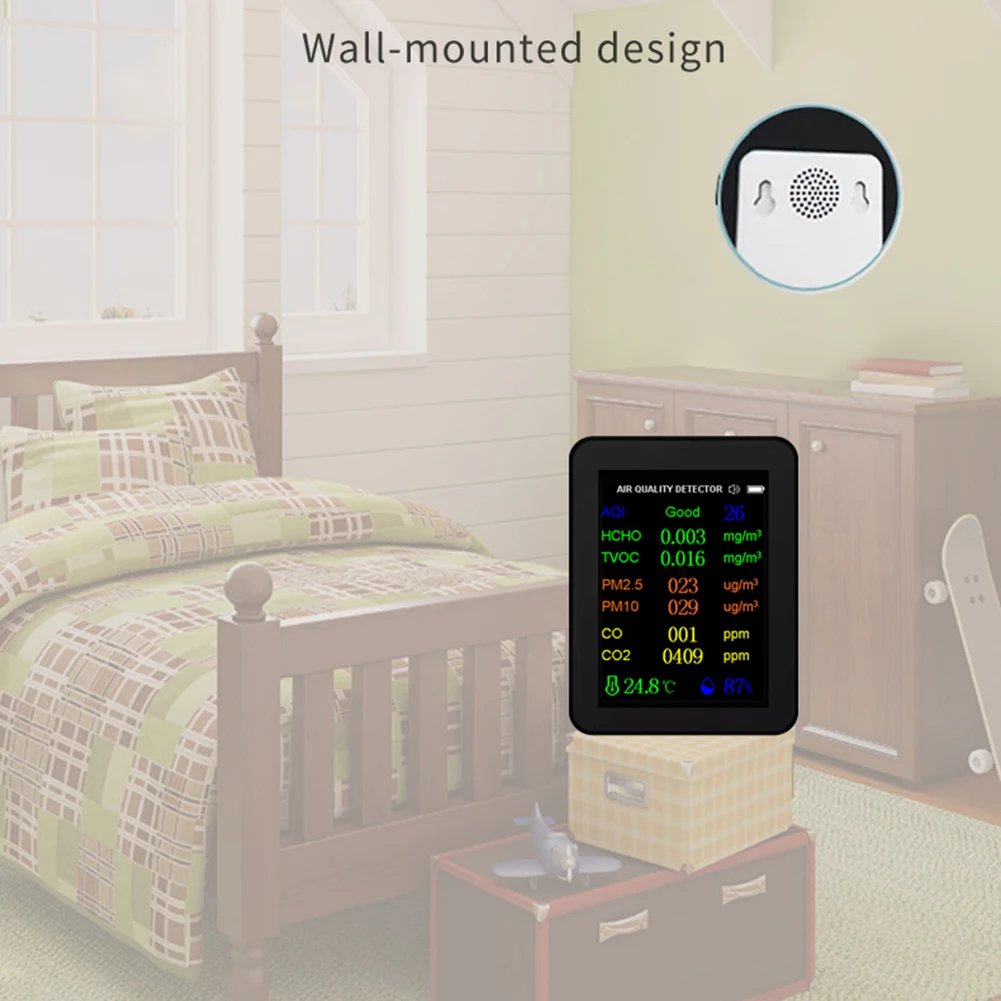 9in 1 Formaldehyde Detector Super Accurate Digital Carbon Dioxide Detector Air Quality Monitor  Home/Office/School/