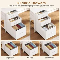 Corner Computer Desk Convertible 94.5 Gaming Desk with Storage Drawers Hutch and Pegboard L Shaped Office Desk with Power Outle 6