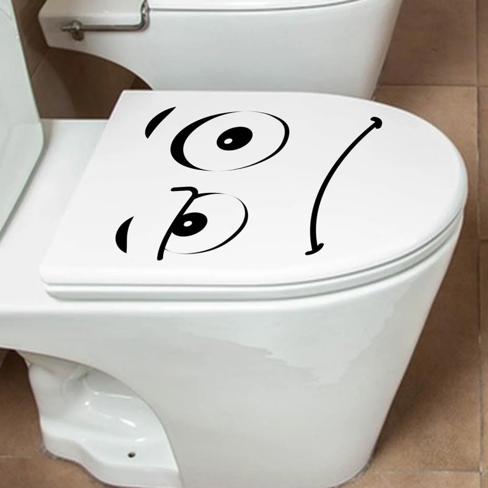 Washroom Toilet Seat Stickers Put ME Down Monster Smiley Face Wall Art Decal Sticker Funny Kids Potty Training