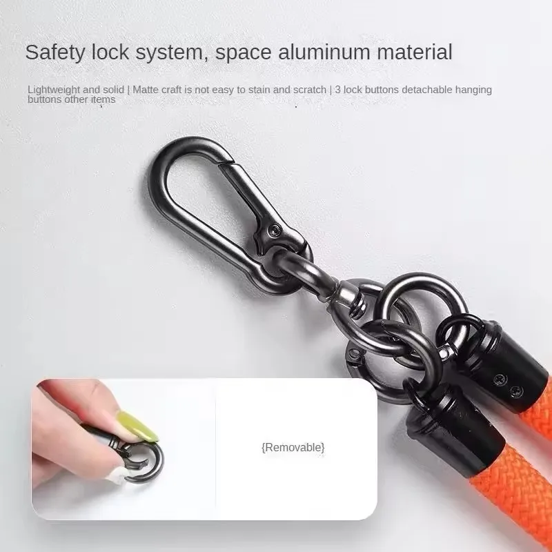 Bold Long Universal Crossbody Phone Lanyard with Detachable Neck Cord