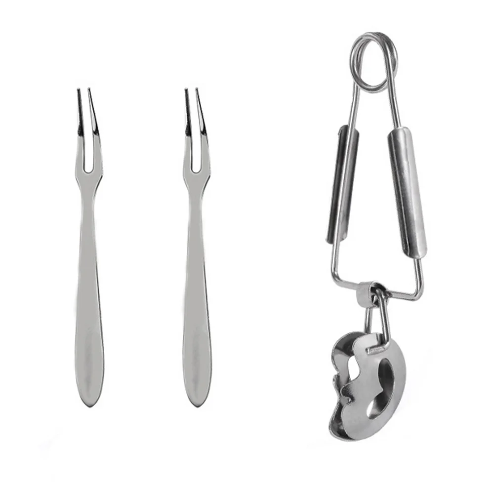 

Snail Tong Forks Set Food Grade Snail Tongs Anti-deform Sturdy Snail Seafood Serving Tongs Snail Clip for Home Restaurant