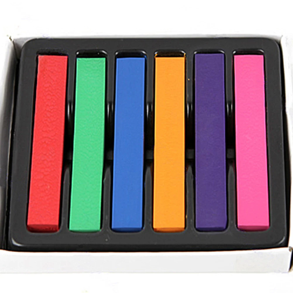 Fashion Easy Temporary Colors Hair Coloring Hair Wax Non-toxic Chalk Dye Soft Pastels Kit Styling Salon Tool for Party