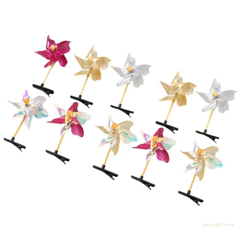 

Y4UD 10 Pcs Barrettes Clip Harajuku Y2K Girls Lady Hairpin Barrettes Clip Y2K-girl Hairpin Sweet Handmade HairPins