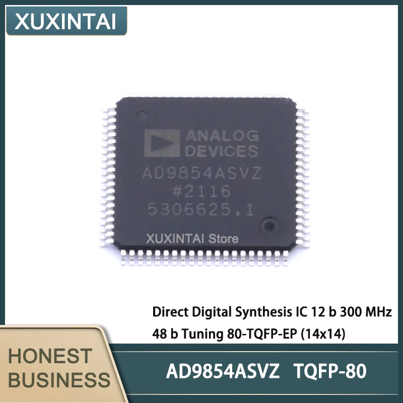 

5Pcs/Lot New Original AD9854ASVZ AD9854 Direct Digital Synthesis IC 12 b 300 MHz 48 b Tuning 80-TQFP-EP (14x14)