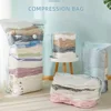 No Need Pump Vacuum Bags Cube Large Capacity Space Saver Storage Bag for Storing Clothes Blanket Quilt Compression Organizer Bag 2