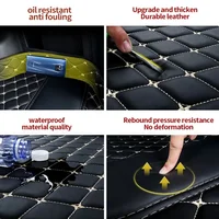 LuxuryRide Premium Custom Tailored Car Floor Mats for Renault Clio V B7 2019 to 2026 5seats Leather Stitched Edges Custom Fit All Weather Waterproof Anti-Dirt 6