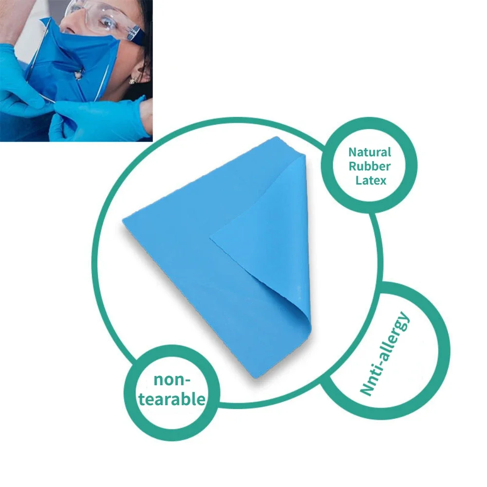 1 Box Non Sterile High Quality Dental Dam Natural Rubber Latex Dam Nnti-allergy 52pcs 5“x5” / 36pcs 6\