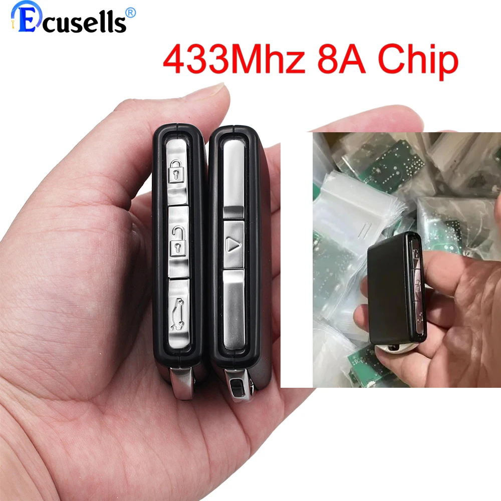 Keyless Go Smart Car Key 433Mhz 8A Chip Fob for Volvo S90 S60 S40 XC60 XC90 2016 2017 2018 2019 2020