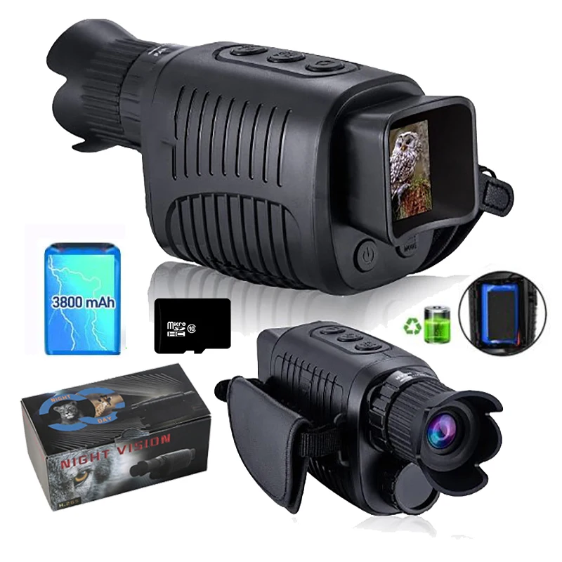 

Monocular Night Vision Camera 5X Digital Zoom Infrared Telescope 1080P HD Outdoor Day Night Dual Use Video Recording For Hunting
