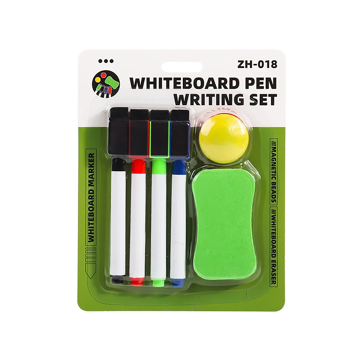 4 Colors Magnetic Whiteboard Markers Set with Eraser & Magnets for Office & School - 6