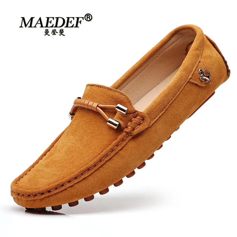 

MAEDEF Men's Casual Driving Shoes Comfortable Breathable Leather Shoes Men Fashion Loafers High Quality Moccasins Male Flats