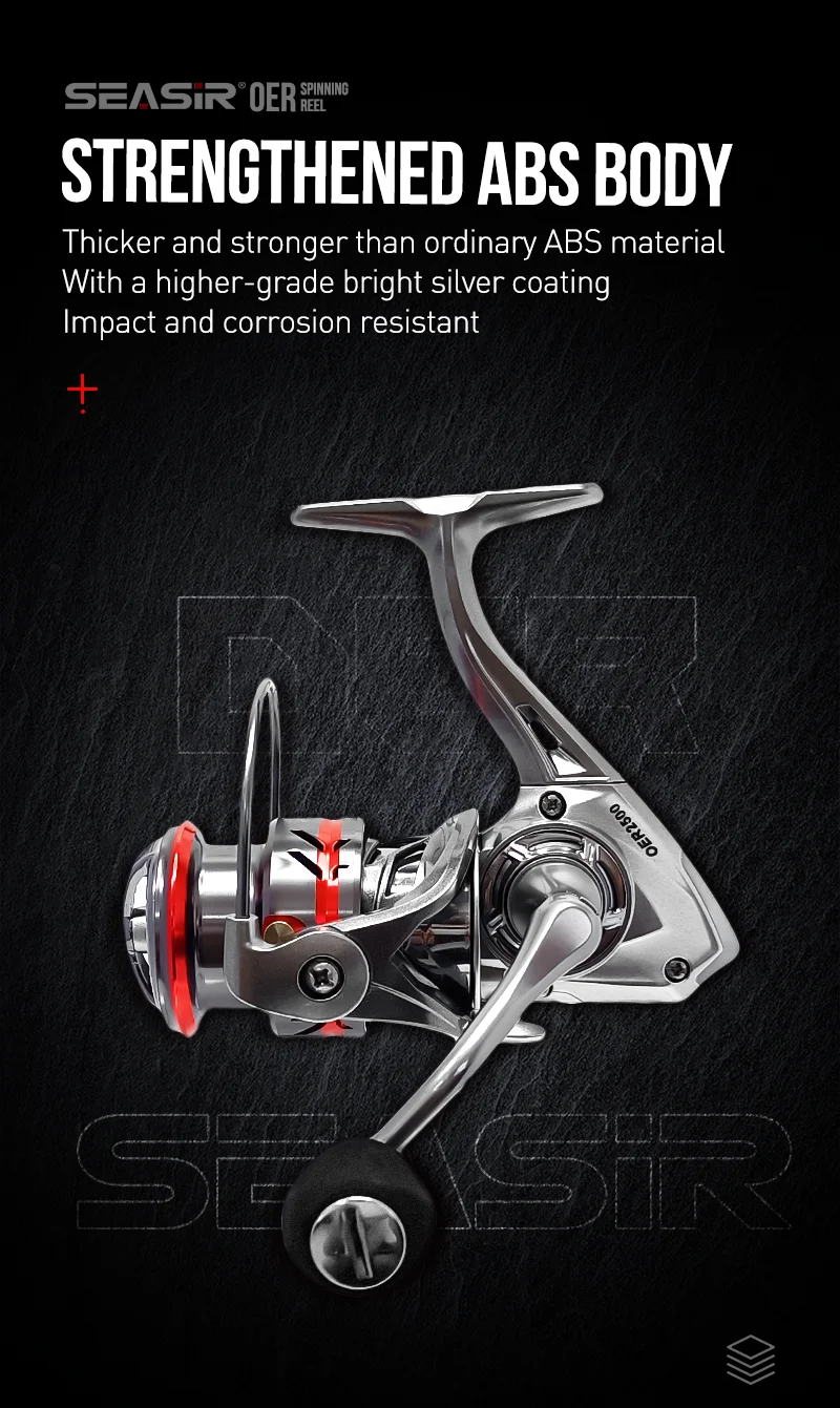 SEASIR OER Ultra Light Long Throw Aluminum Shallow Spool Spinning Fishing Reel Max Drag 12kg Freshwater Saltwater Fishing Tackle