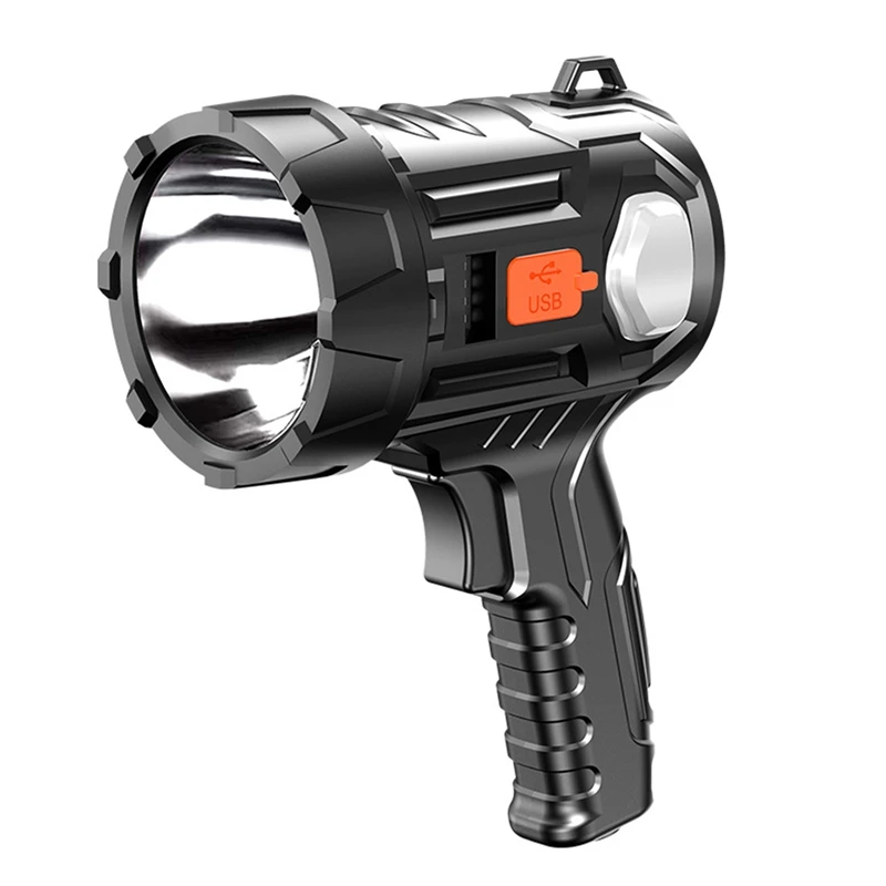 

Мощный фонарик, USB Перезаряжаемый фонарь, портативная лампа для кемпинга, встроенная батарея, фонарики COB