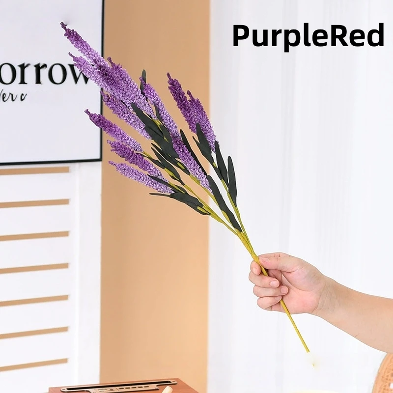 Künstlicher Lavendelstrauß, lila Kunstblumen für Haus, Garten, Hochzeitsdekoration, Valentinstag, Geburtstag, Abschlussgeschenk, Vasenfüller – Detail 16