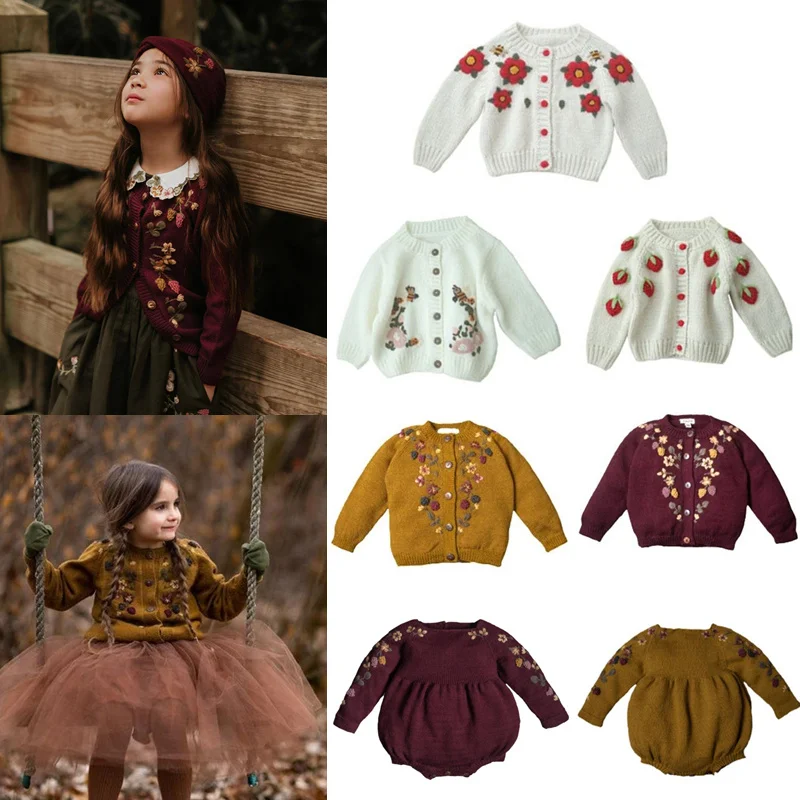 Toddler Girl Cardigan Shirley Bredal Brand 2024 New Autumn