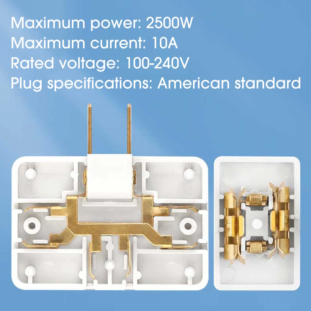 3 In 1 US Plug Multifunction 180 Degree Rotatable Power Plug Socket Adapter Converter plug adapter electrical socket power socket power extension plug extension sockets power plug connector Multi-plug Foldable Charger Adapters