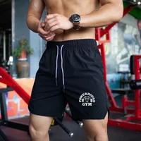 New Men's Fashion Printed Shorts Hot Summer Style Shorts Men's Solid Color Shorts Beach Shorts Drawstring Shorts 2