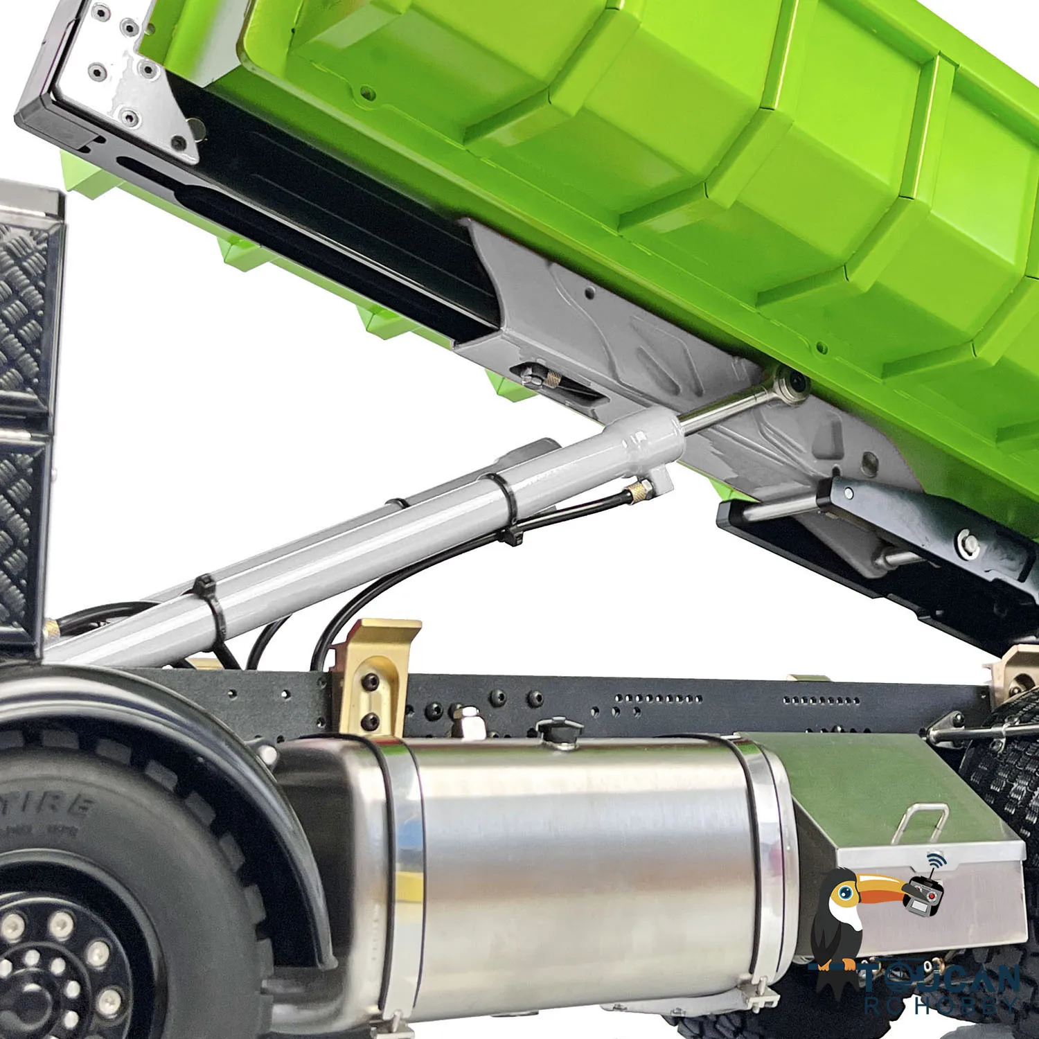 LESU 1/14 RC Metal Hydraulic Crane Truck 8X8 Tipper Dumper Remote Control Car Painted Assembled Model Light Sound Toy THZH1381 6