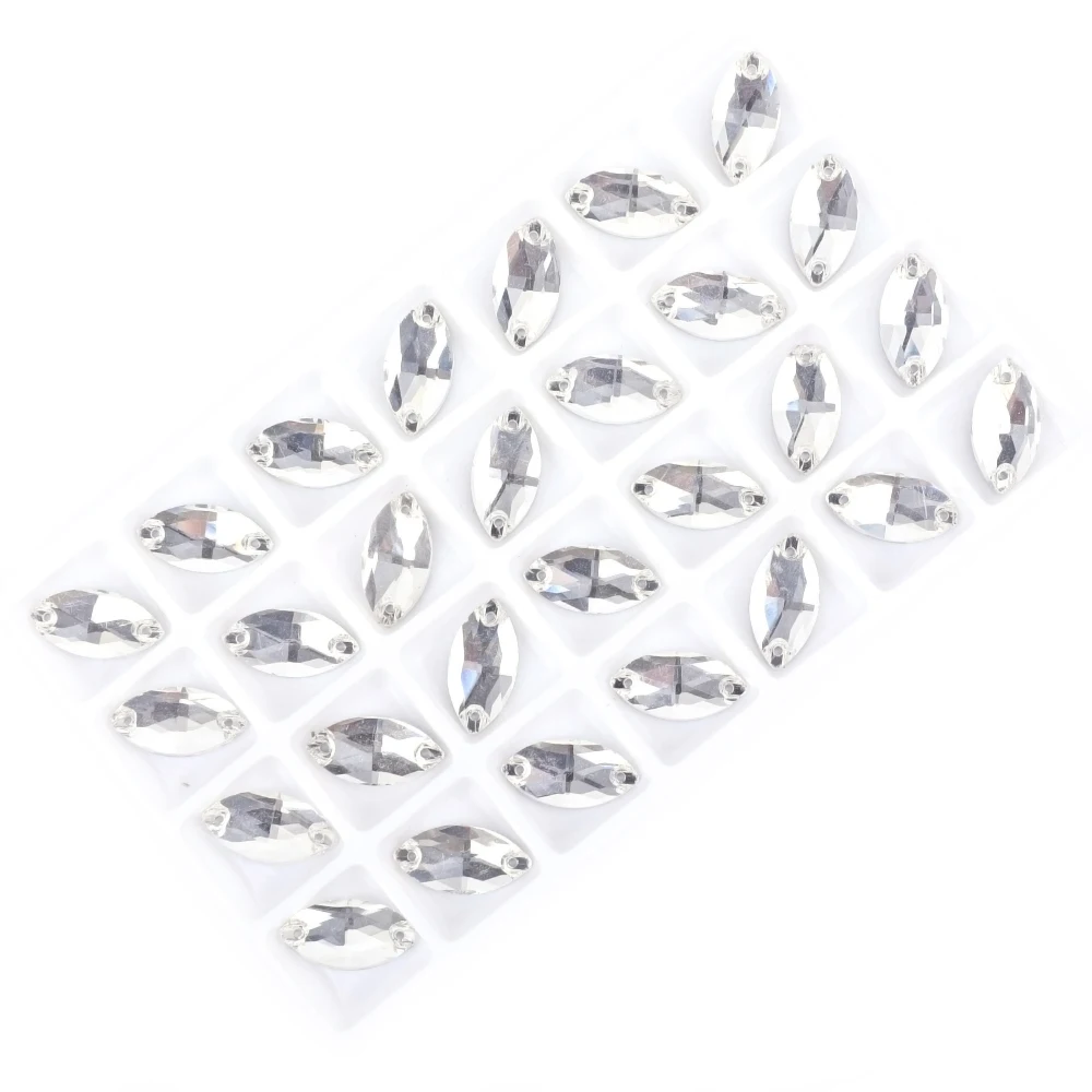 Vc auf ab Strass Blattform Flatback Glas kristalle für Kleidung Brautkleider Schuhe Taschen alle für die Dekoration DIY nähen – Detail 6