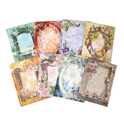 30Pcs Flower Spring Diary Scrapbooking Pads stationary School Supplies Material Paper DIY Letters Collage Writing183*130MM