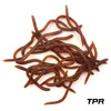 BURLE Lifelike Fishy Smell Red Soft Lures Simulation Earthworm Red Worms Artificial Fishing Lures 2