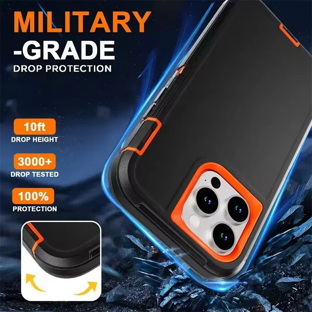 Premium 3in1 Heavy Duty Anti Drop Phone Case For IPhone 17 Pro Max 16 15 - Image 5