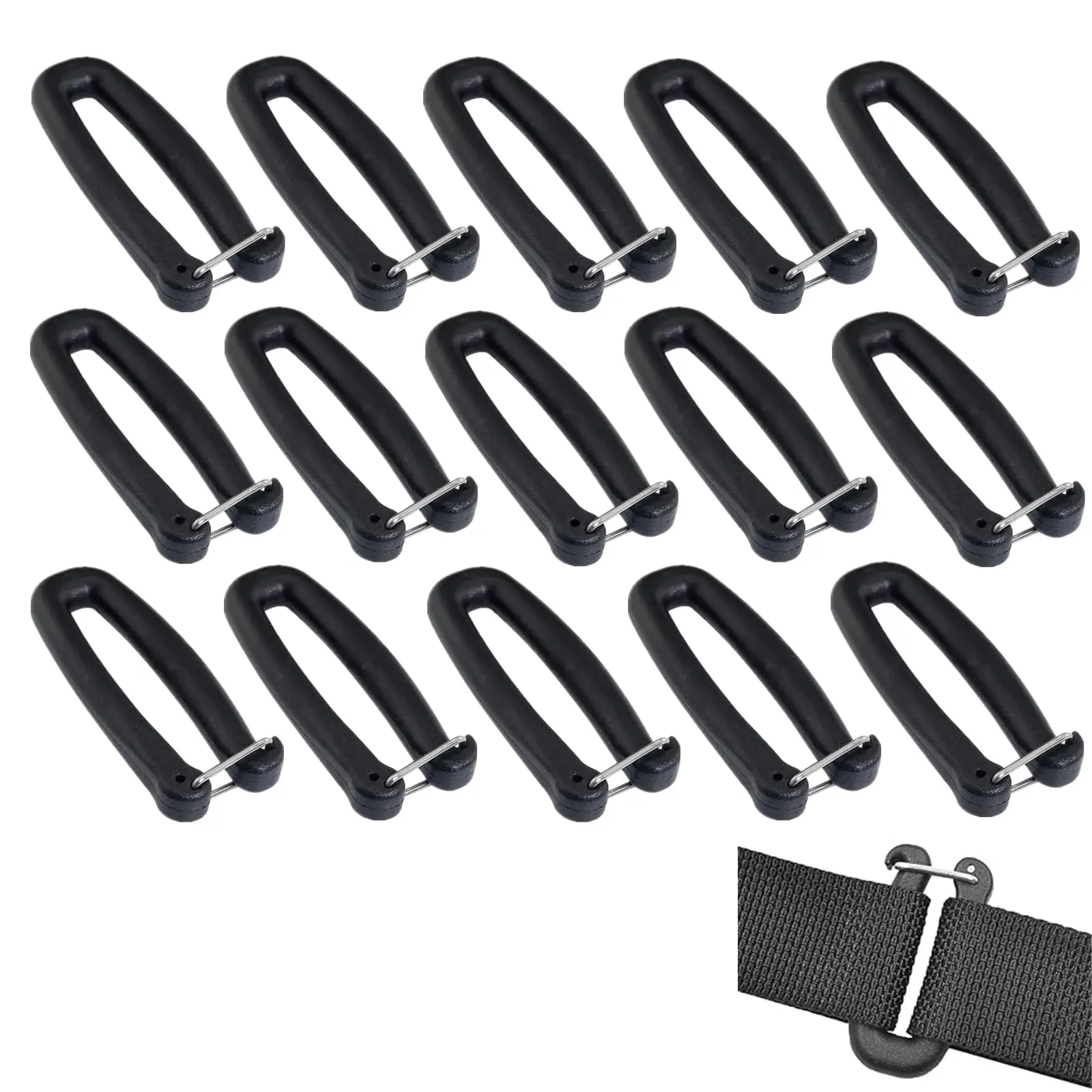 4 Stück Gurtbandhaken Schlüsselanhänger Clip Haken für Rucksack Gepäck für Gurtgeschirr Nylon Gurtband Camping Tasche Gürtel Koffer – Detail 1