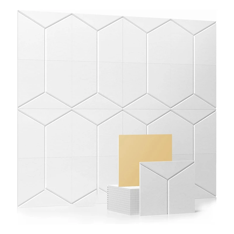 Smart-12 Pack Sound Proof Panels,Y-Shape Self-Adhesive Acoustic Wall Panels,12X11x0.4Inch,For Home Office & Gaming Room