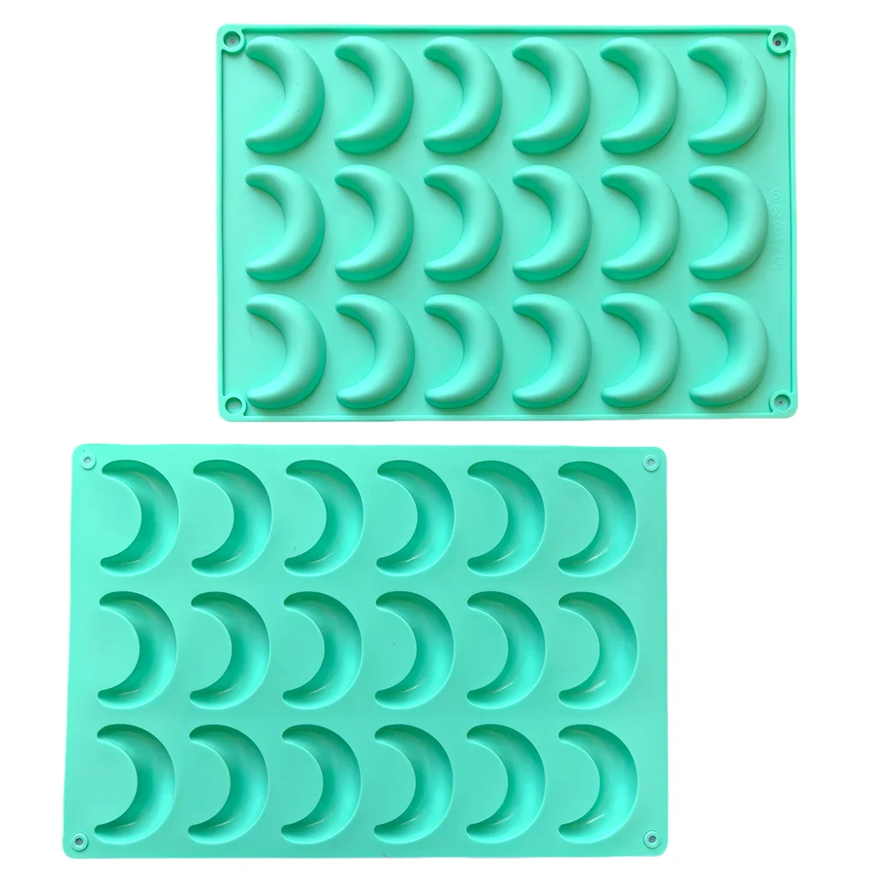 18-Hole Moon Shaped Silicone Mold for Baking Chocolate, Cookies, Pudding, Candy, and Ic... - SKU MSSM1724 - UGI Packaging