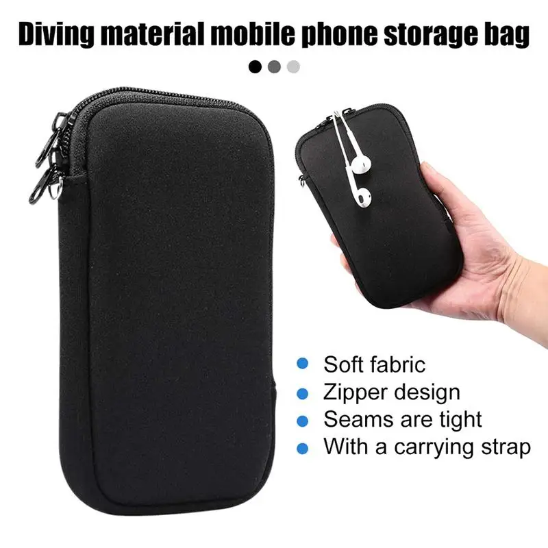 Universal Waterproof Neoprene Phone Pouch with Zipper Closure