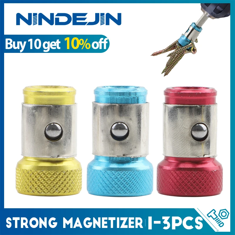 Magnetic Screw Ring Metal Bit Magnetizer Ring Screw Magnetic Holders For 1/4 Inch 6.35 mm Screwdriver