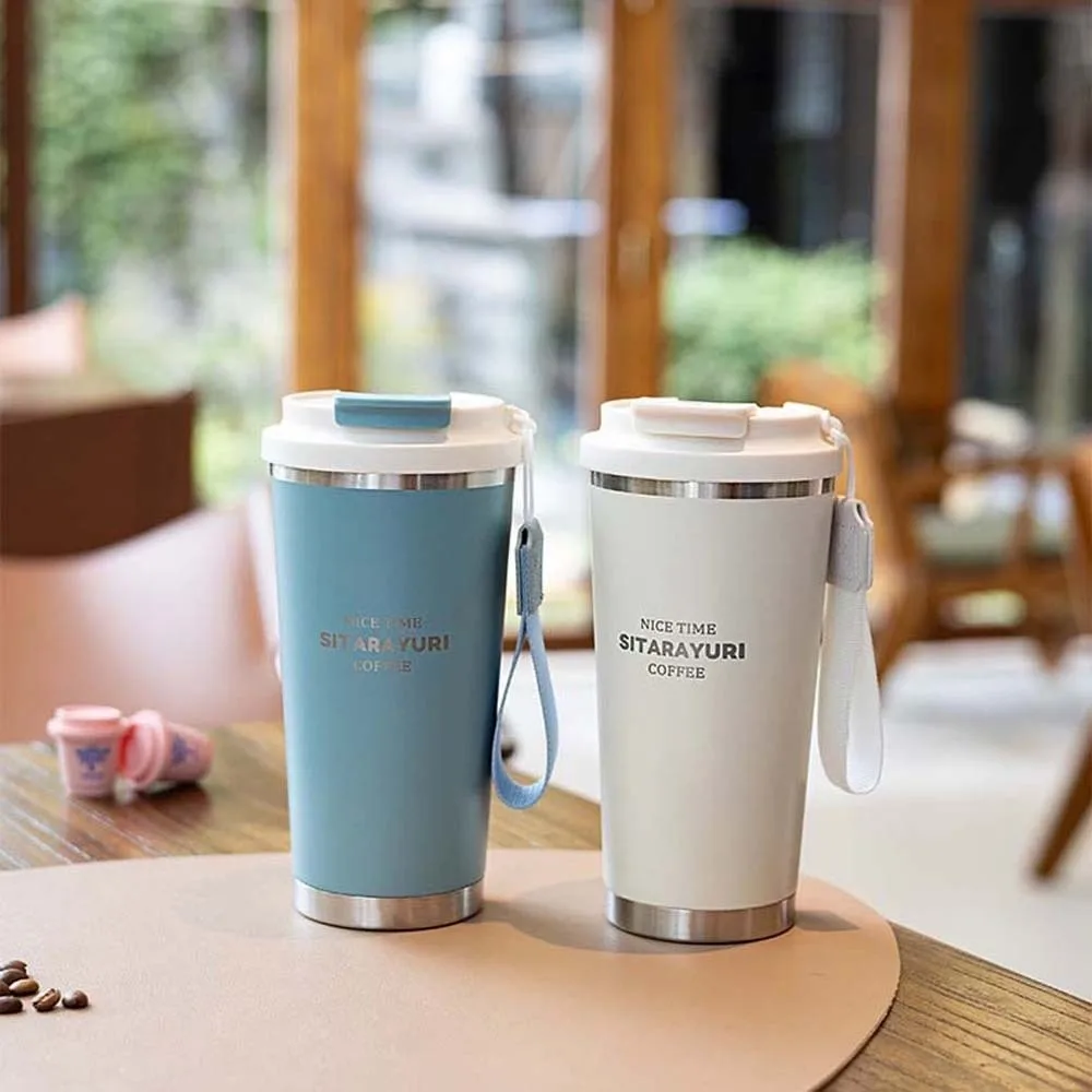 Description Picture 4 of itemLarge Capacity Coffee Water Cup TPR Round Mouth 560ML Drinking Cup Detachable Filter Filter Tea Bottle Men