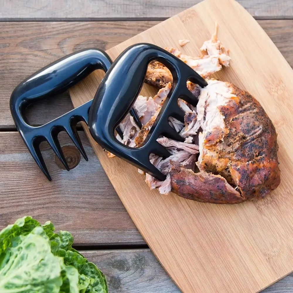 Meat for Pulled Pork, Shredder Claws Set of 2, Barbecue Claws, Meat Shredder, Bear Claws for Tender Meat, Black