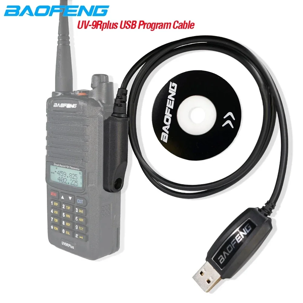 방수 USB 프로그래밍 케이블 드라이버 CD, BaoFeng UV-9R Pro UV9R Plus GT-3WP UV-5S, 방수 워키토키