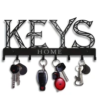 Metal Wall Mounted Storage Rack Floating Key Holder Hook, Adhesive/Punching Installation Storage Rack 1