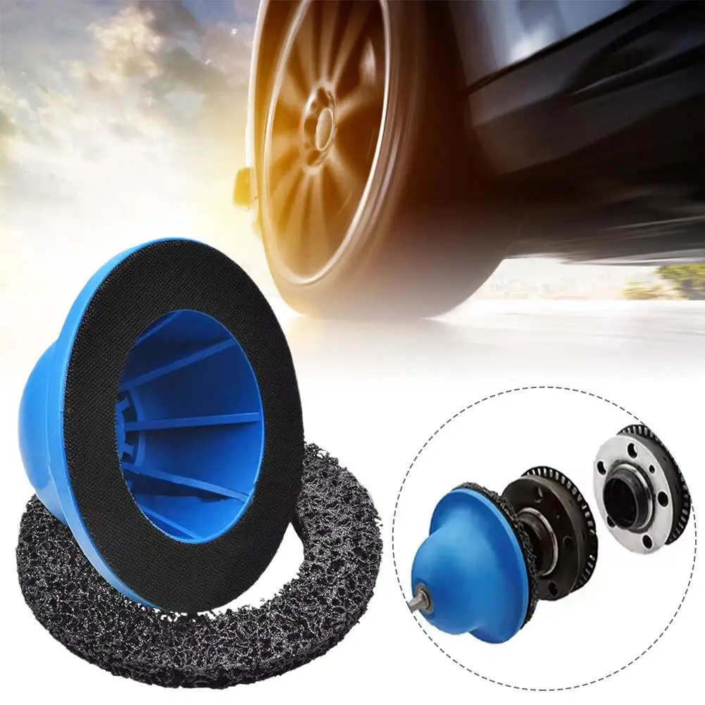 Plastic Wheel Hub Brush Grinder for Cleaning Rotor and Rim Surfaces