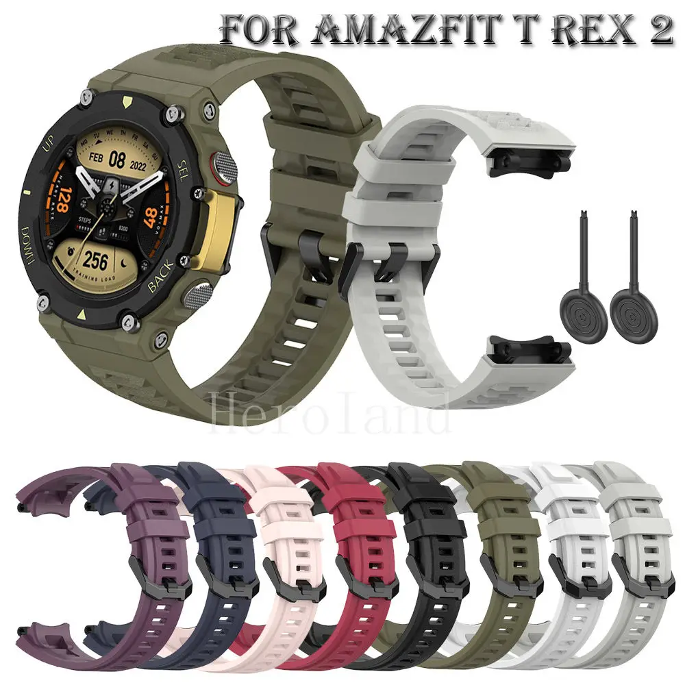 Cinturino In Silicone Di Ricambio Rosso Per Amazf T-Rex 2 Smartwatch Cinturino Per Orologio Sportivo Per Huawei T Rex 2/trex 2 Accessori Per Braccialetti - Foto 6