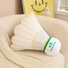55x47cm White Plush Shuttlecock Pillow Stuffed Badminton Sport Ball Equipment Cushion Back Support Plushie Peluche Gift 3