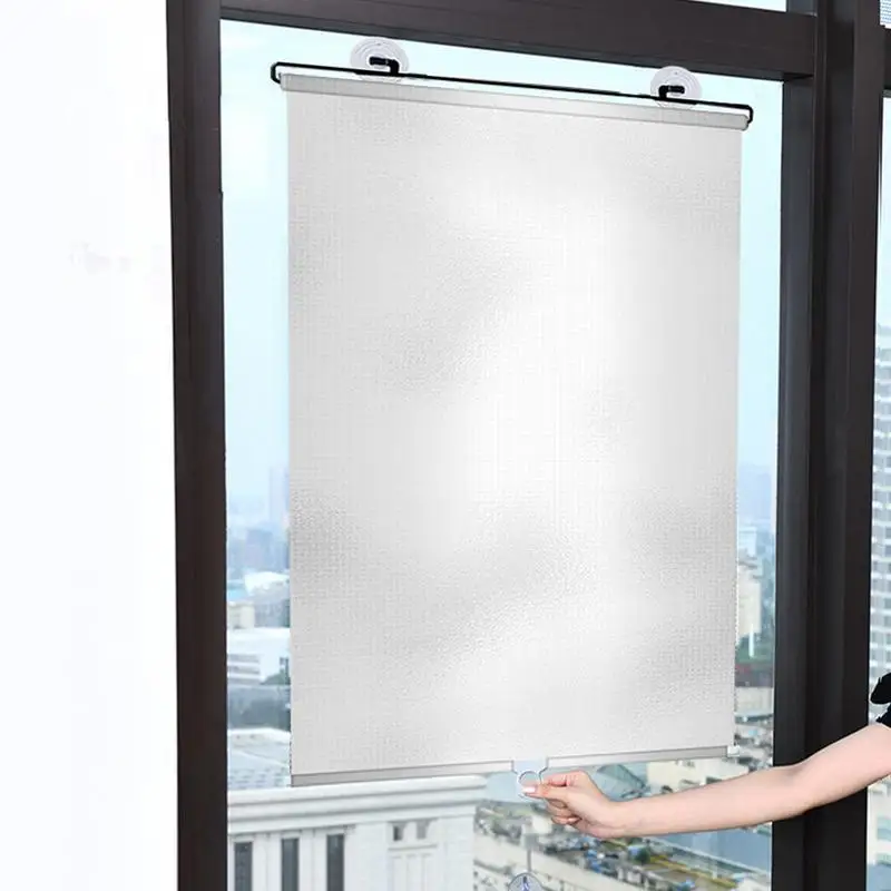 Car Suction Cup Roller Blind Retractable Window Shade Roller For Side